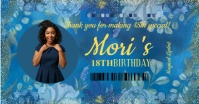 Modern Debut Party Ticket with Photo and Barcode Facebook Shared Image template