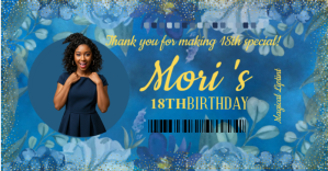 Modern Debut Party Ticket with Photo and Barcode Image partagée Facebook template