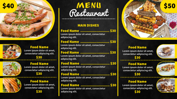 Image 7 for Digital Menu Templates Free