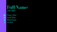 Black Modern DJ Business Card – Black & Neon Vibe Visitkort Template