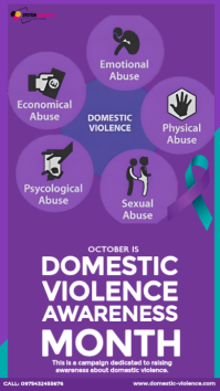 Paars Domestic Violence Awareness История на Instagram Template