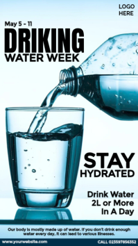 Modern Drinking Water Week Instagram Story template