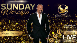 黑色 modern ELEGANT church ad design template Twitch Profile Banner