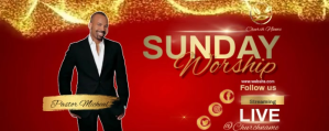Red Sunday Worship Service Twitch Profile Banner Template