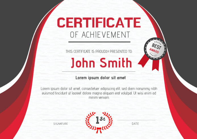 Modern elegant diploma certificate design Template | PosterMyWall