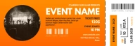modern event party ticket yellow and orange c Banner 2 x 6 fod template