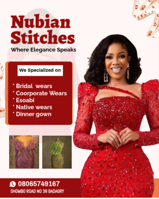 modern fashion stitches brand flyer Instagram Portrait template