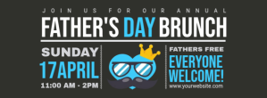 Black Father's Day Brunch Facebook-coverfoto Template