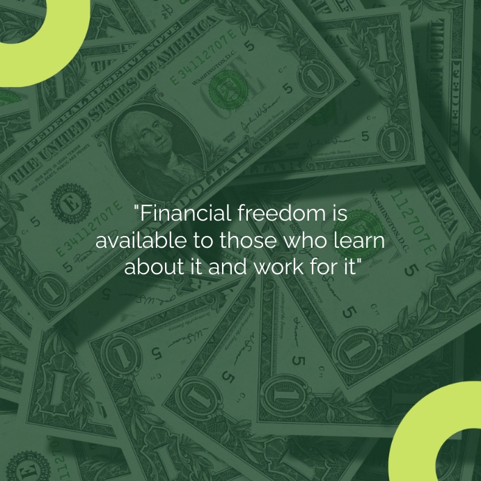 Modern Financial Freedom Quotes post Template | PosterMyWall