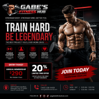 Modern Fitness Gym Promotion Poster Instagram-bericht template