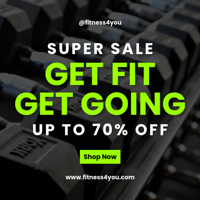 Modern Fitness Gym Sale Promo Instagram Post Template PosterMyWall