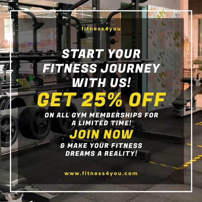 Modern Fitness Gym Special Sale Promotion Instagram Post template