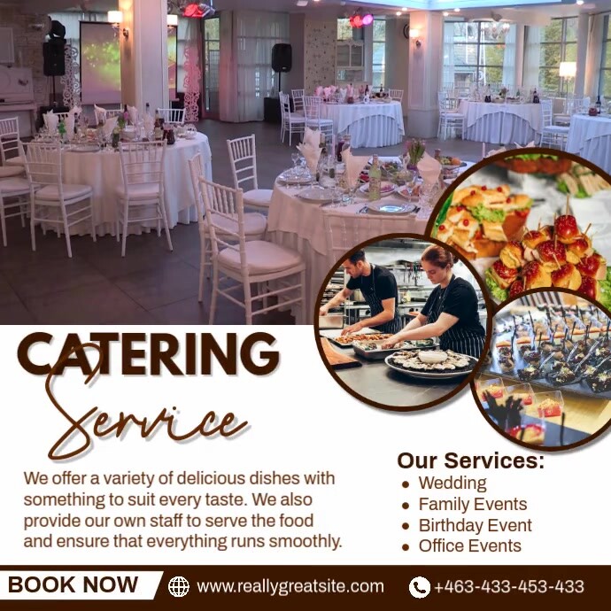 Large Event Cook Posts Modern food catering Instagram post เทมเพลต | PosterMyWall