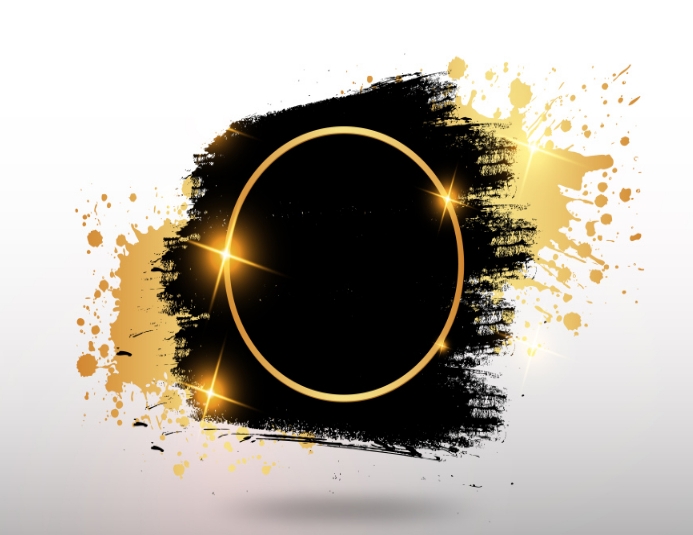 Modern frame with golden splash Template | PosterMyWall