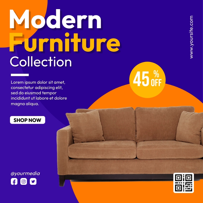 Modern Furniture Ads Template PosterMyWall
