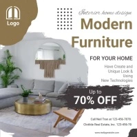 Modern Furniture Advertisement Social Media Quadrat (1:1) template