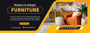 Hitam Furniture Promotion Facebook Cover Photo Template