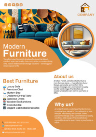 Modern Furniture flyer A5 template