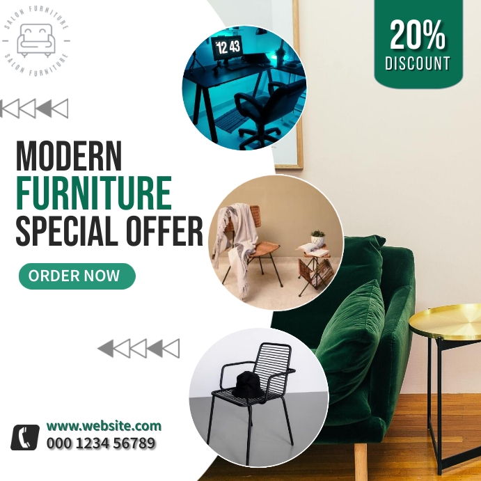 Offer Table Layout Design Modern Furniture Offer Template | PosterMyWall