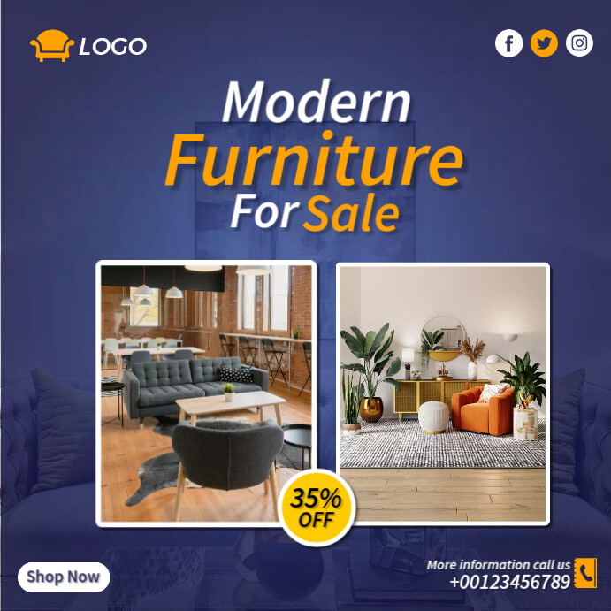Modern Furniture Sale Ads Template PosterMyWall