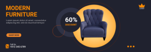 黑色 Furniture Sale Tumblr Banner Template