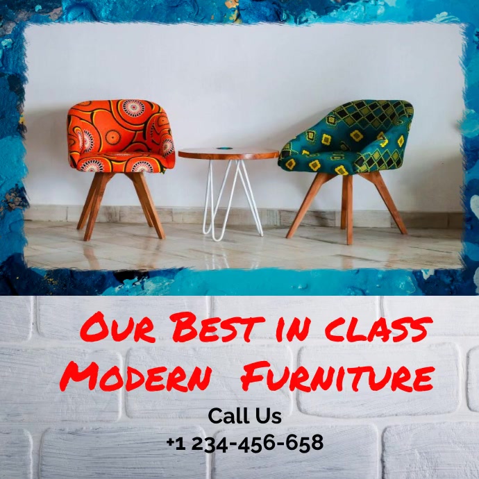 Modern furniture video Ads Template PosterMyWall