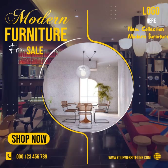 Modern Furniture Video Template PosterMyWall