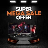 Modern Futuristic Product Mockup Ads Square (1:1) template