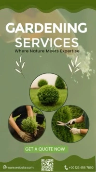 Modern Gardening Services Flyer – Vertical Mobile Ad Template Instagram Reel