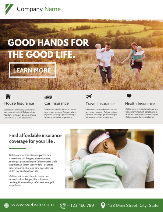 Advertisement Pattern Insurance Copy of modern geometric flyer insurance advertisemen | PosterMyWall