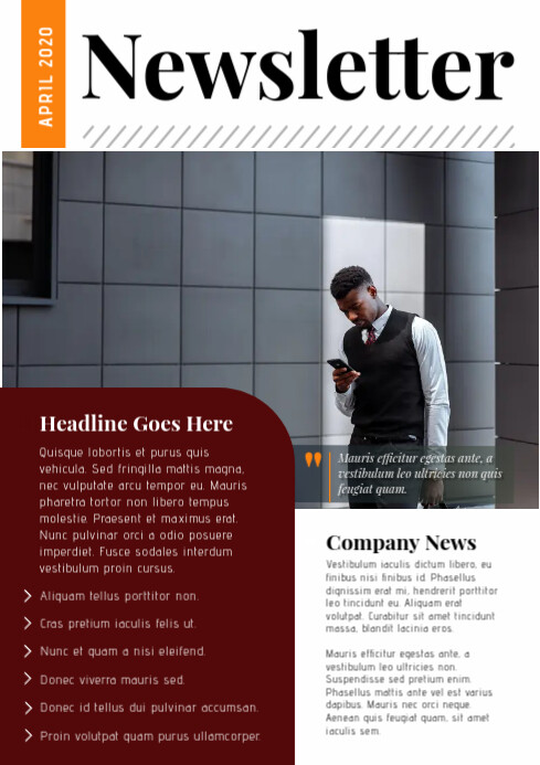 Modern Geometric Themed Newsletter Template | PosterMyWall
