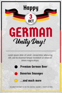 Modern German Day of Unity Poster Template