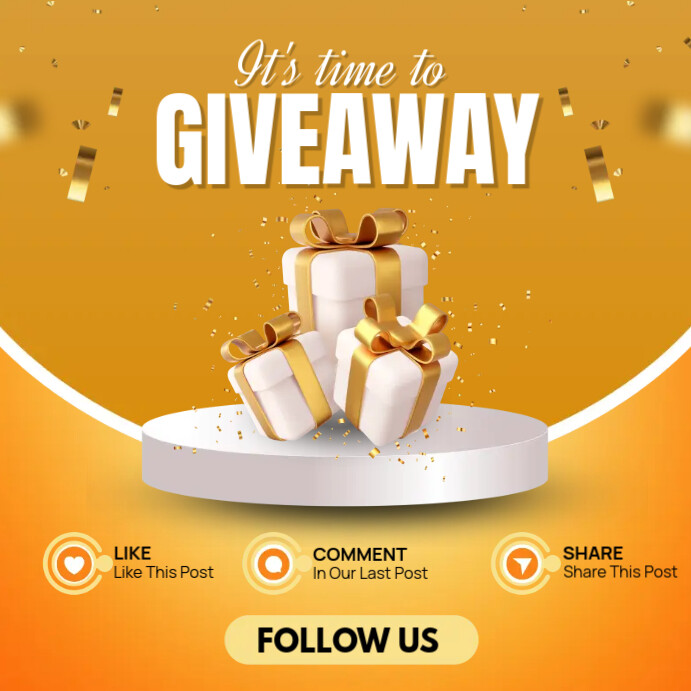 Modern Giveaway Instagram Post Template | PosterMyWall