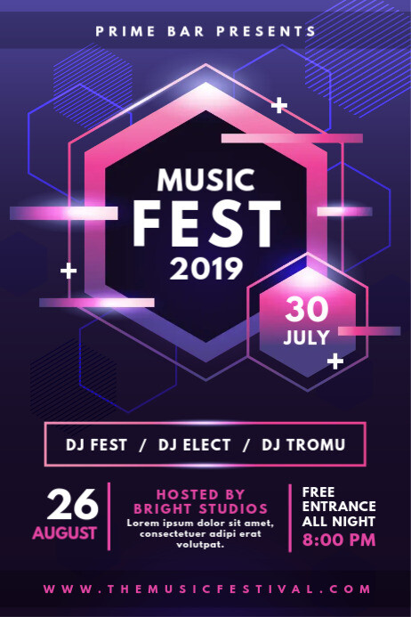 Modern Glossy Music Event Poster Template | PosterMyWall