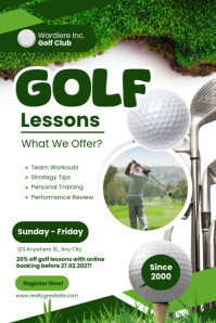 Modern Golf Lessons Instagram Post Poster template