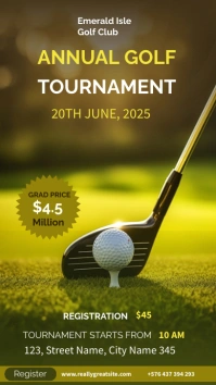 Modern  Golf Tournament Instagram Story template