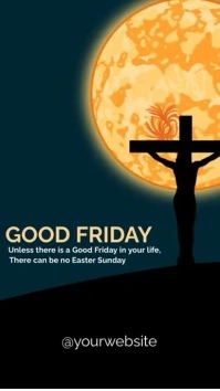 Modern Good Friday (Instagram Story) Affichage numérique (9:16) template