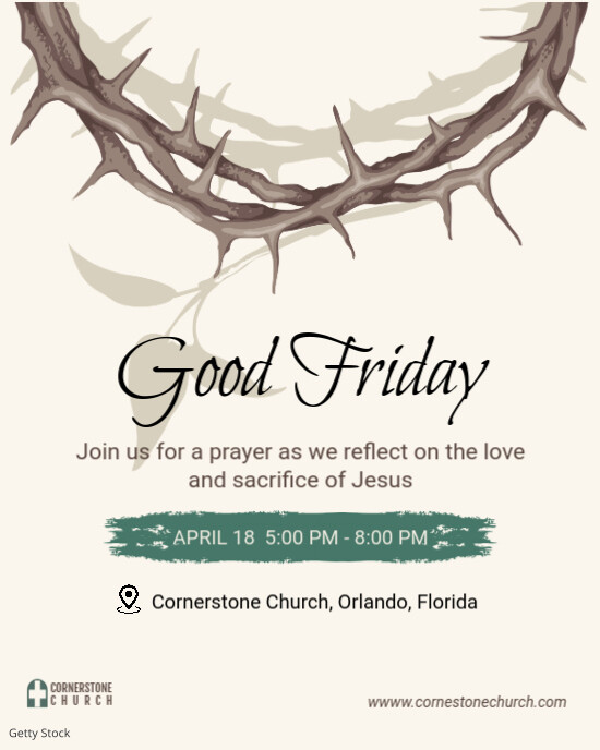 Copy of Modern Good Friday Flyer Template | PosterMyWall