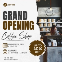 Modern Grand Opening Coffee Shop Instagram Post template