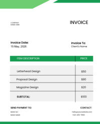 Blanc Invoice Instagram Portrait Template