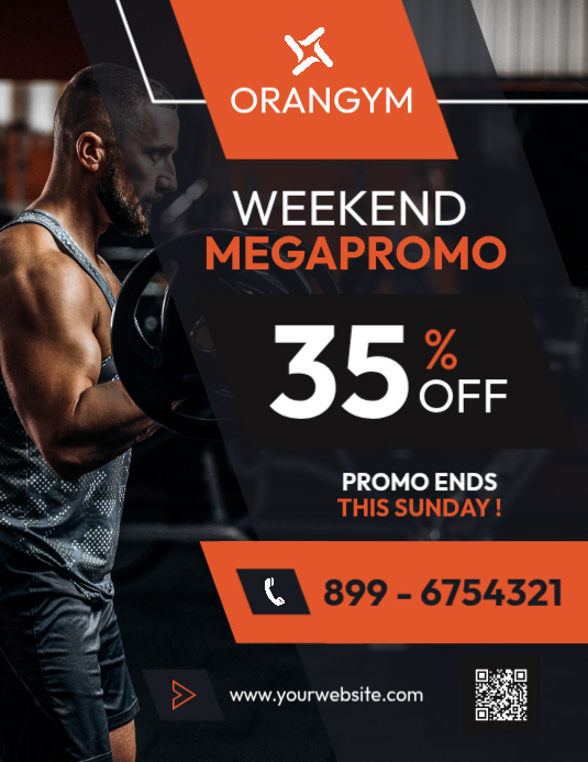 Black Gym Promotion Flyers Template | PosterMyWall