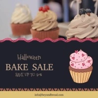 Modern Halloween Bake Sale Video Ad Template Quadrato (1:1)