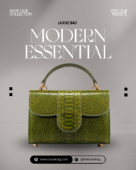 Gris Luxury Handbag Promotion Instagram Portrait Template - Page 1