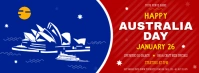 Modern Happy Australia Day FB Cover Copertina Facebook template