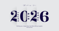 MODERN HAPPY NEW YEAR WISHES 2026 Facebook Shared Image template