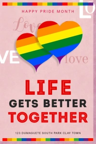 Modern Happy Pride Month Poster Plakat template
