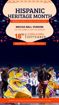 Black Hispanic Heritage Month Template História do Instagram