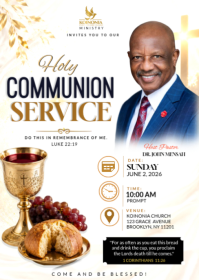 Modern Holy Communion Service A6 template