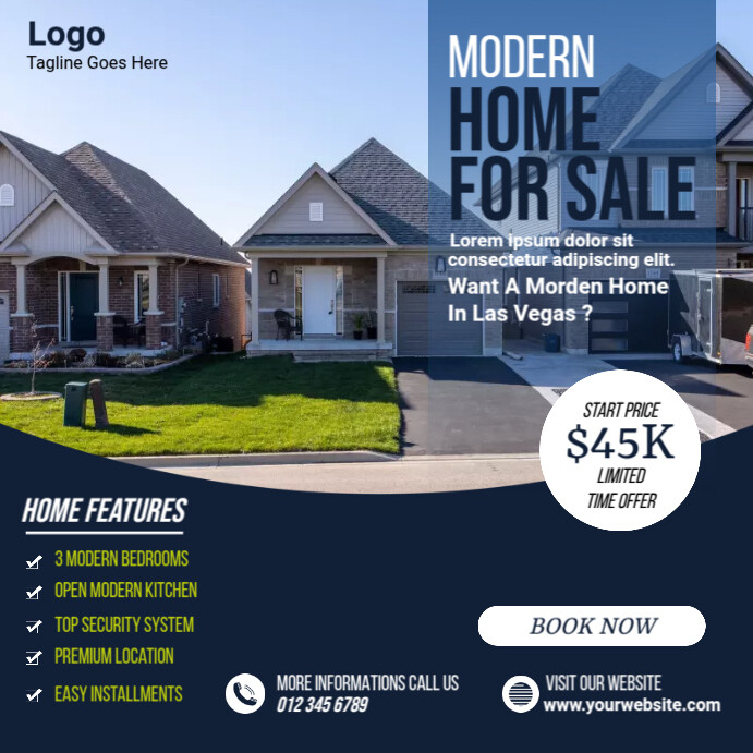 Ad Home Collection Modern Home Ads Template | PosterMyWall