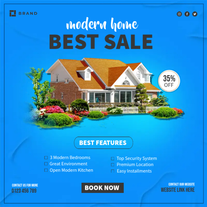 Modèle Modern Home Best Sale Ads | PosterMyWall